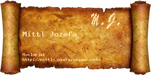 Mittl Jozefa névjegykártya